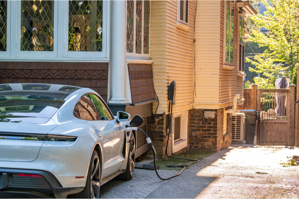Electric car charging at home