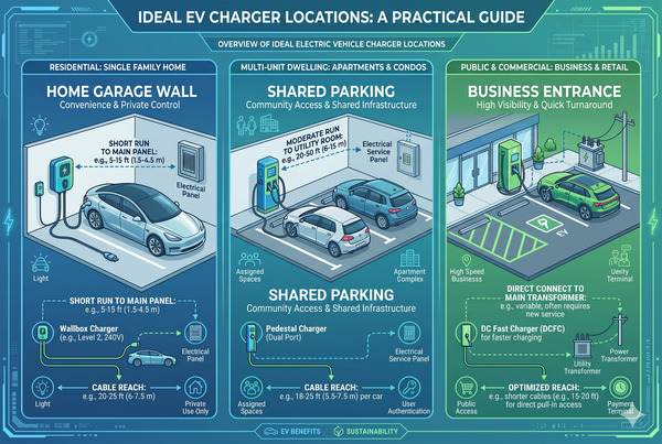 Strategic EV charger installation planning for home and business