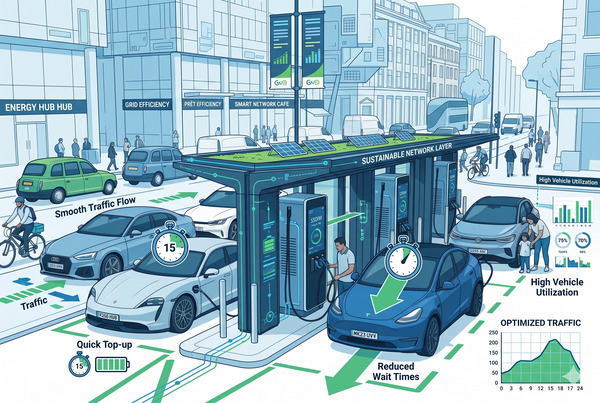 Fast charging enabling smooth urban EV mobility and reduced wait times